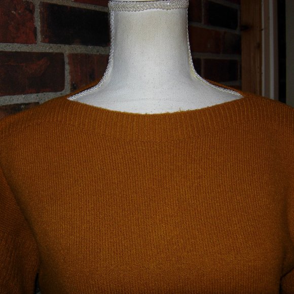 Madewell Yellow Tier Bell Sleeve Pullover Sweater Wool Blend XS - Picture 4 of 11